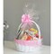 Vintiquewise White Round Willow Gift Basket, with Pink and White Gingham Liner and Handles, Small QI004550PK.S - alternate 5